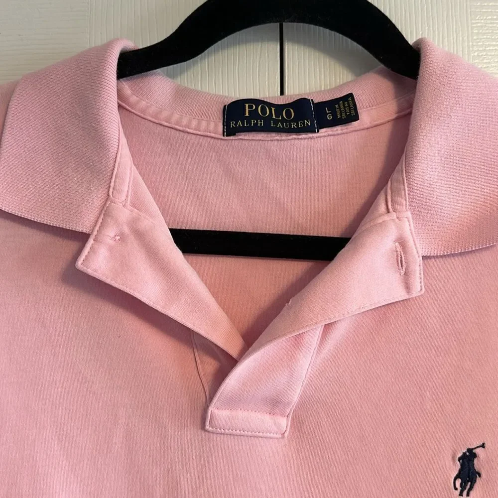 POLO Ralph Lauren Men’s Pink Short-sleeve Polo Shirt Size L